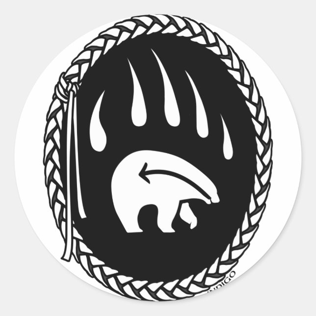 Pegatinas de arte de osos tribales obsequios de os (Anverso)