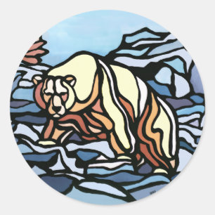 Pegatinas de arte de osos tribales obsequios de os