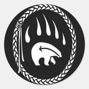 Pegatinas de arte de osos tribales obsequios de os