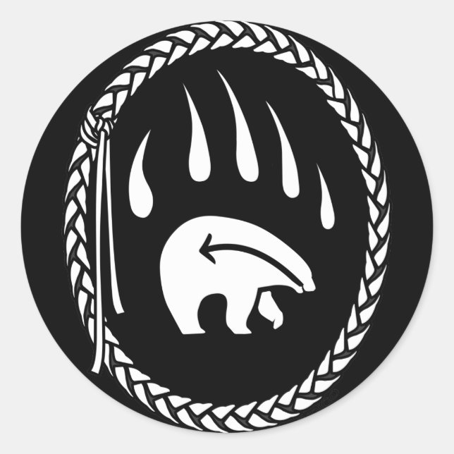 Pegatinas de arte de osos tribales obsequios de os (Anverso)