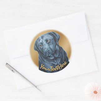 Pegatinas de arte de perro azul de Black Lab Pegat