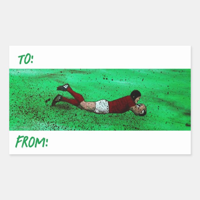 Pegatinas de arte de rugby (Anverso)