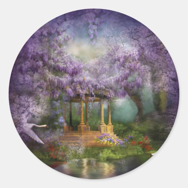 Pegatinas de arte de Wisteria Lake (Anverso)