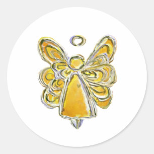 Pegatinas de arte del Ángel de la Guardia Amarillo