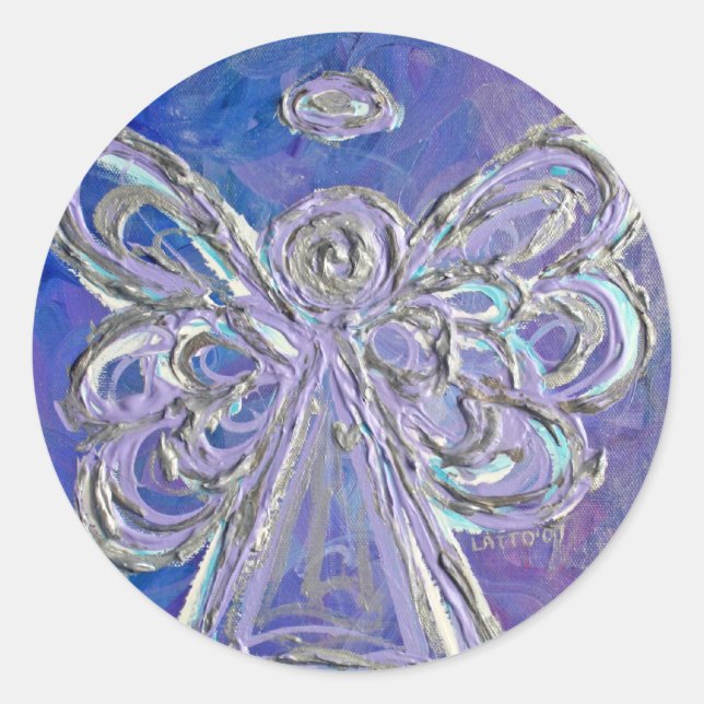 Pegatinas de arte del Ángel de la Guardia Púrpura (Anverso)