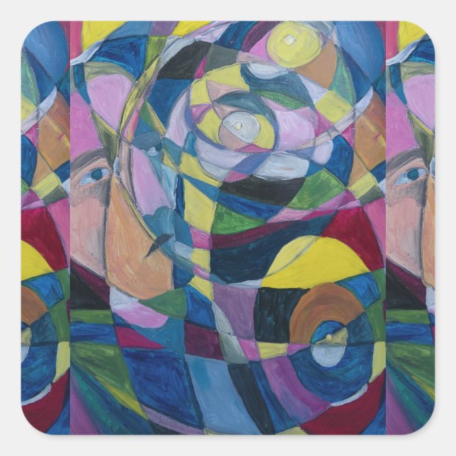 PEGATINAS DE ARTE DEL ARTISTA PAULA REILLY. (Anverso)