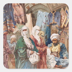 pegatinas de arte del "Bazar de la seda"