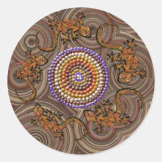 Pegatinas de arte del desierto de estilo aborigen