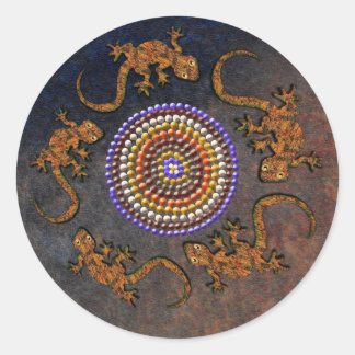Pegatinas de arte del desierto de estilo aborigen 