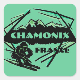 Pegatinas de arte del logo de Chamonix France para