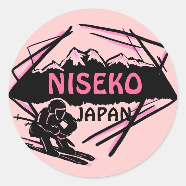 Pegatinas de arte del logo de Niseko Japan para la (Anverso)