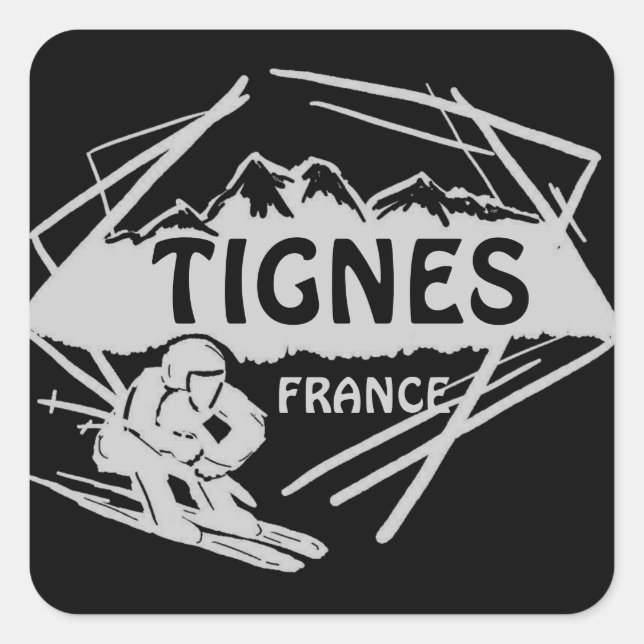 Pegatinas de arte del logo de Tignes France para e (Anverso)