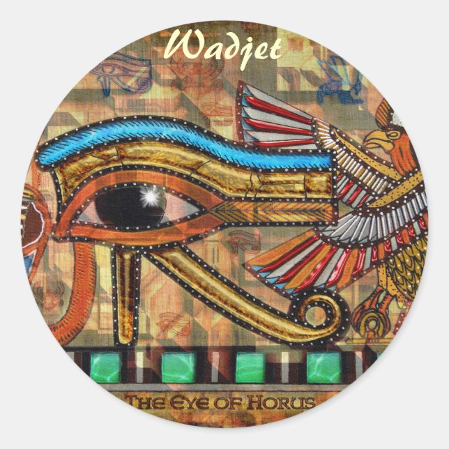 Pegatinas de arte egipcios OJOS DE HORUS Wadjet (Anverso)