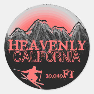 Pegatinas de arte en el cielo rosado de California