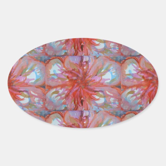 Pegatinas DE ARTE FLORAL DEL ARTISTA PAULA REILLY. (Anverso)