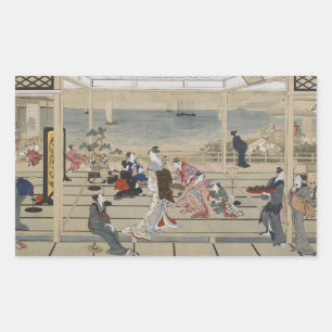 Pegatinas de arte japonés de Utamaro