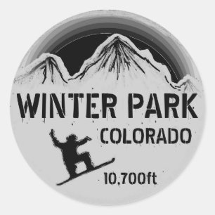 pegatinas de arte negro de snowboard en Winter Par