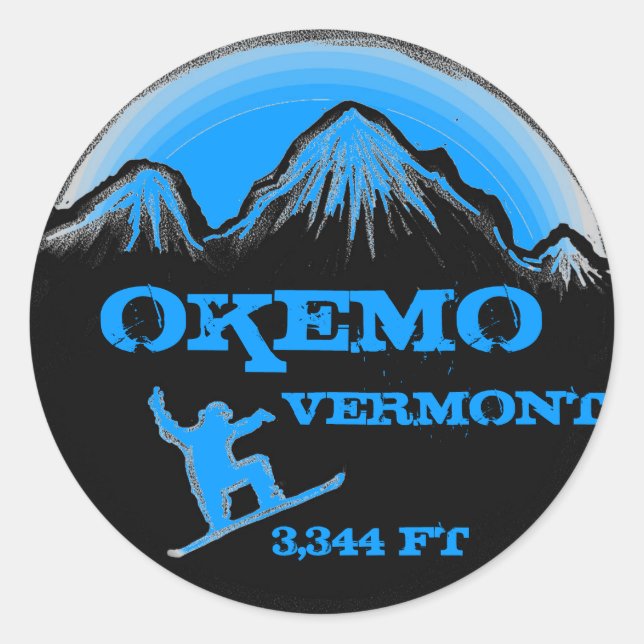 Pegatinas de arte Okemo Vermont (Anverso)