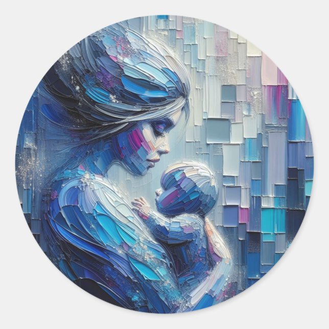 Pegatinas de arte para madre e hijo de confianza (Anverso)