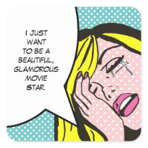 Pegatinas de arte pop de estrella de cine