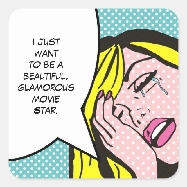 Pegatinas de arte pop de estrella de cine (Anverso)