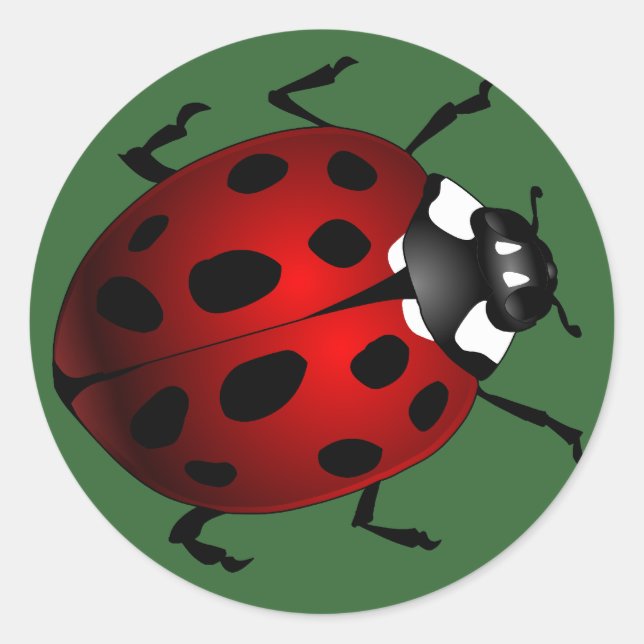 Pegatinas de arte Red Ladybugs Pegatinas (Anverso)