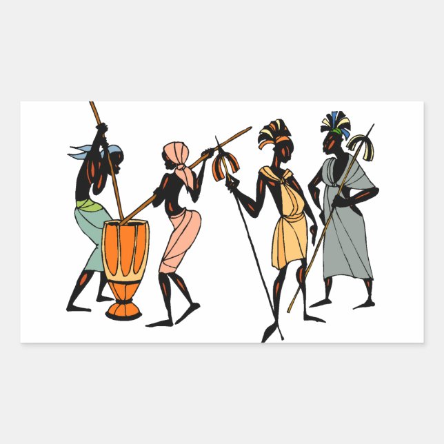 Pegatinas de arte tribal de África (Anverso)