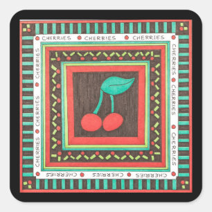 Pegatinas de arte únicos - cerezas - Arte Erin Bri