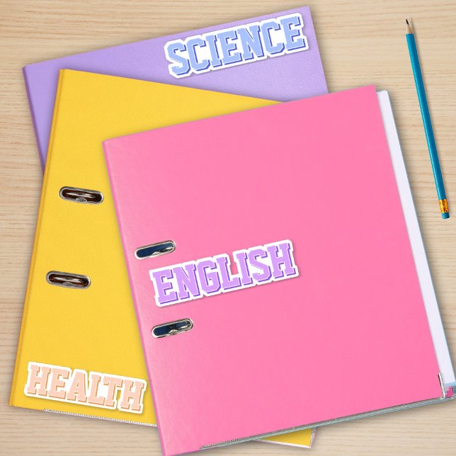 Pegatinas de asignaturas de la escuela Pastel Vars (Subido por el creador)