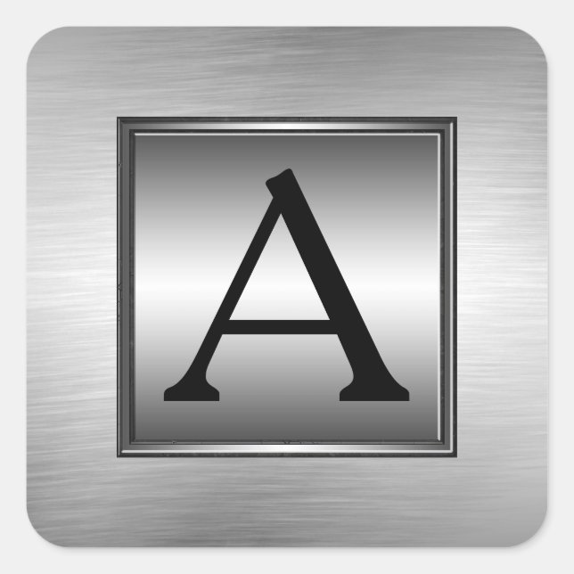 Pegatinas de aspecto Metalizado cepillado de cualq (Anverso)