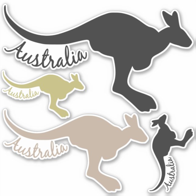 Pegatinas de Australia Kangaroos (Anverso)