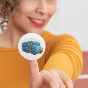 Pegatinas de Autobús Azul