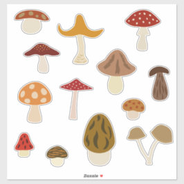 Pegatinas de Autumn Mushrooms Vinyl