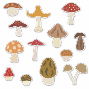 Pegatinas de Autumn Mushrooms Vinyl