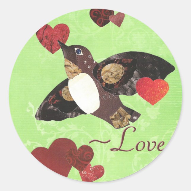 Pegatinas de Aves de Amor (Anverso)