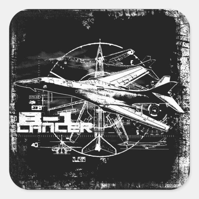 Pegatinas de B-1 Lancer Square (Anverso)