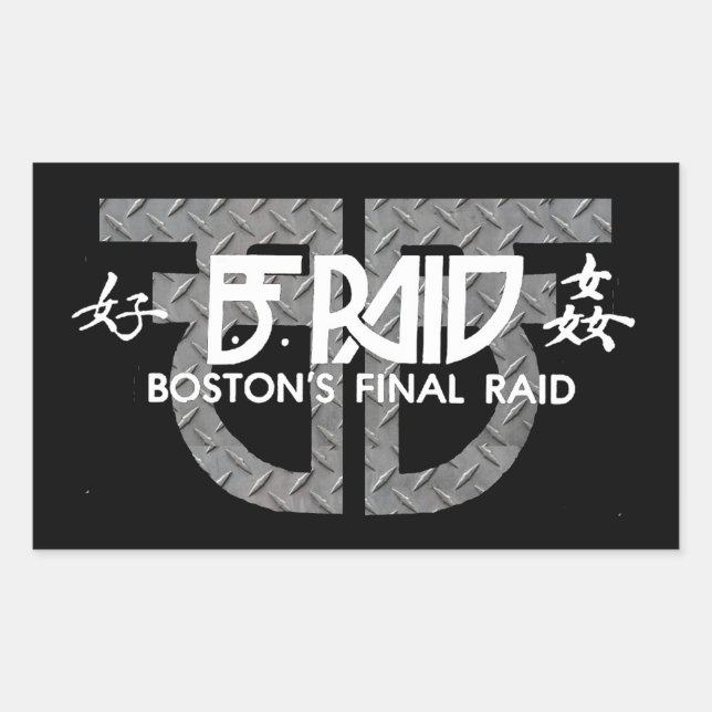 Pegatinas de B.F. Raid (última redada en Boston) (Anverso)