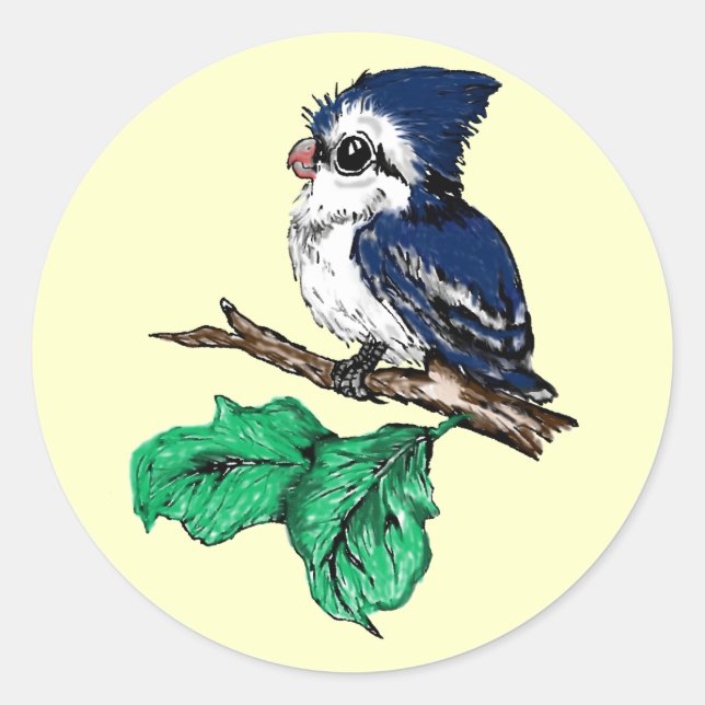 Pegatinas de Baby Bluejay (Anverso)