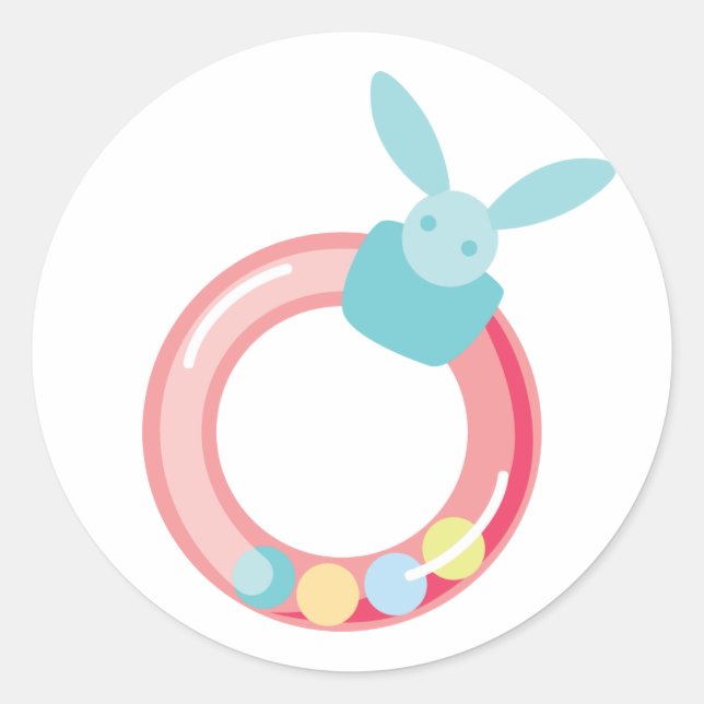 Pegatinas de Baby Girl Rattle (Anverso)