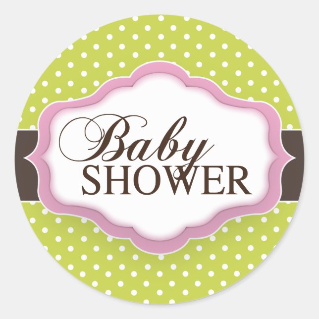 Pegatinas de Baby Shower (Anverso)