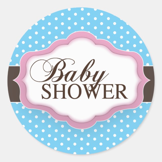 Pegatinas de Baby Shower (Anverso)