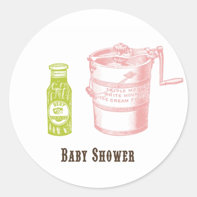 Pegatinas de Baby Shower (Anverso)
