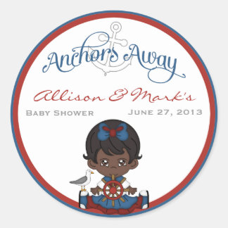 Pegatinas de Baby Shower afroamericanos nacionalis