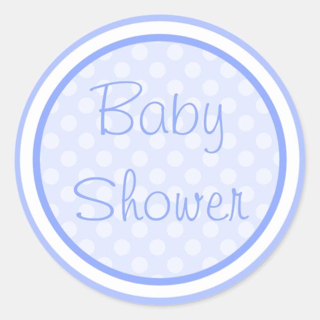 Pegatinas de Baby Shower azules (Anverso)