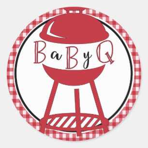 Pegatinas de Baby Shower BBQ
