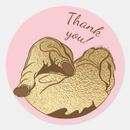 Pegatinas de Baby Shower bebe y mami elefante rosa