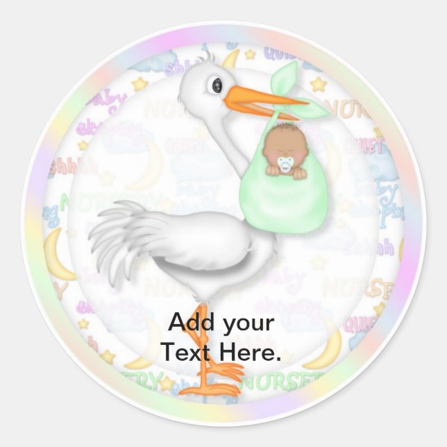 Pegatinas de Baby Shower Cupcake Toppers (Anverso)