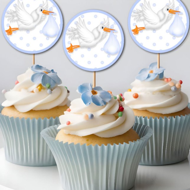 Pegatinas de Baby Shower Cupcake Toppers (Subido por el creador)
