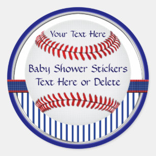 Pegatinas de Baby Shower de béisbol personalizados