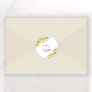 Pegatinas de Baby Shower de cítricos verdes limone